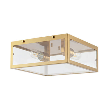 Grayson 12" Metal/Glass LED Flush Mount - JONATHAN Y